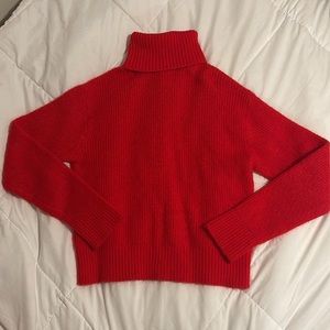 Red turtle neck from H&M. Size XS, but it’s stretchy material.